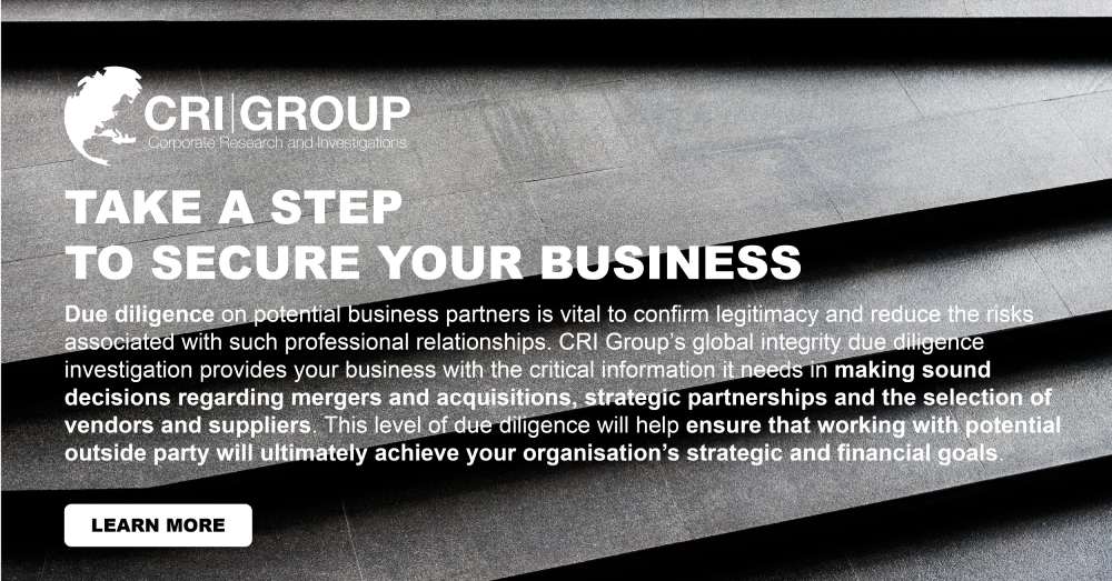 CRI GROUP™ ESG DUE DILIGENCE SERVICE FOR RISK MITIGATION